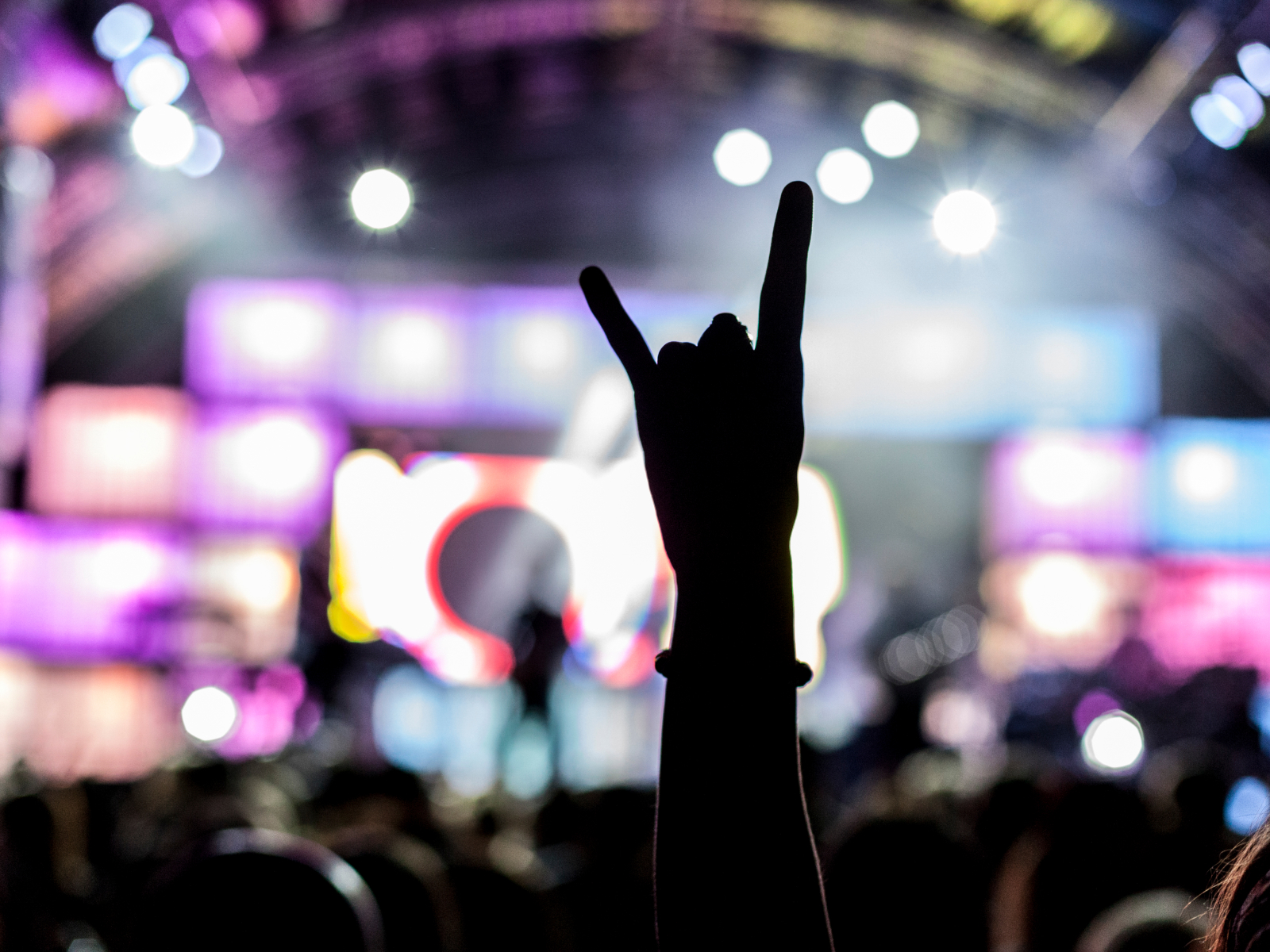 Woman enjoying a live performance