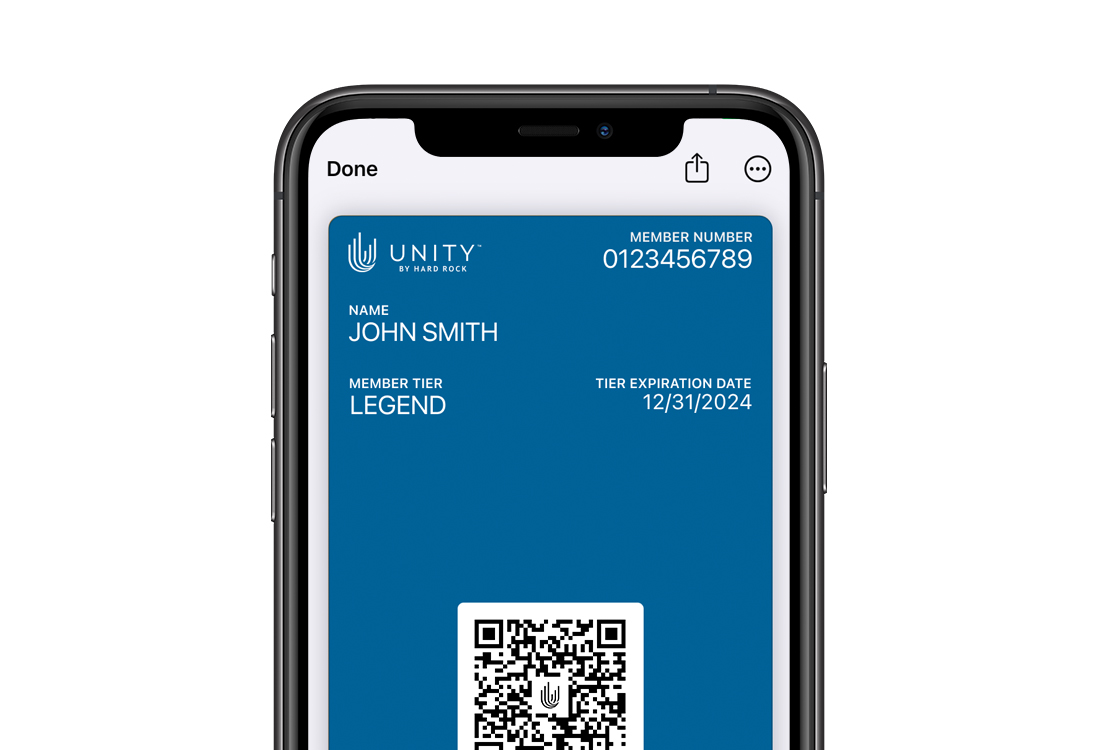 Unity by Hard Rock App QR code